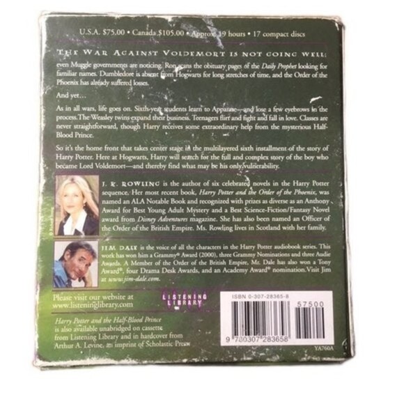 J.K. Rawling Harry Potter And The Half Blood Prince Audiobook On 5 CD's - Picture 2 of 3